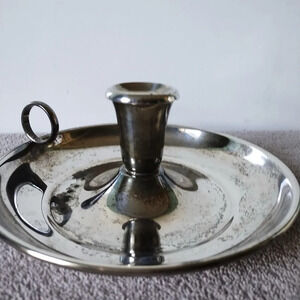 Silver plated candle holder